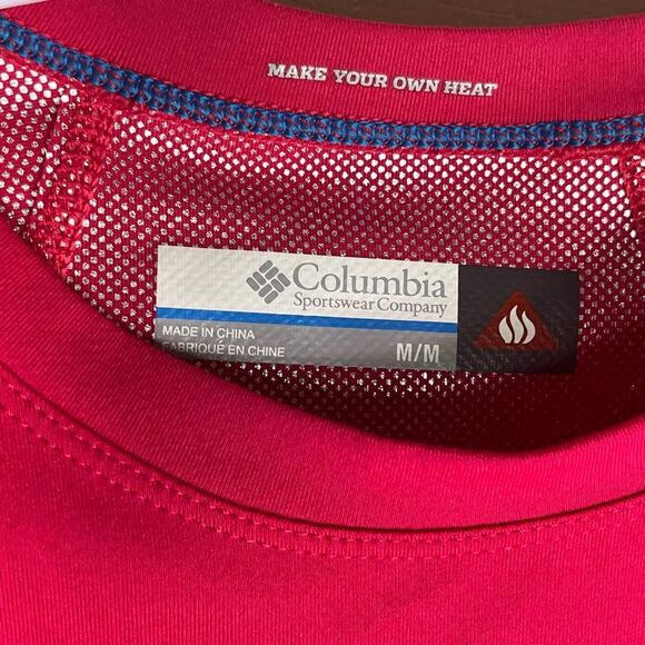 Columbia OMNI-HEAT Size Medium Womens Red Long Sleeve Compression Athletic - Picture 2 of 3